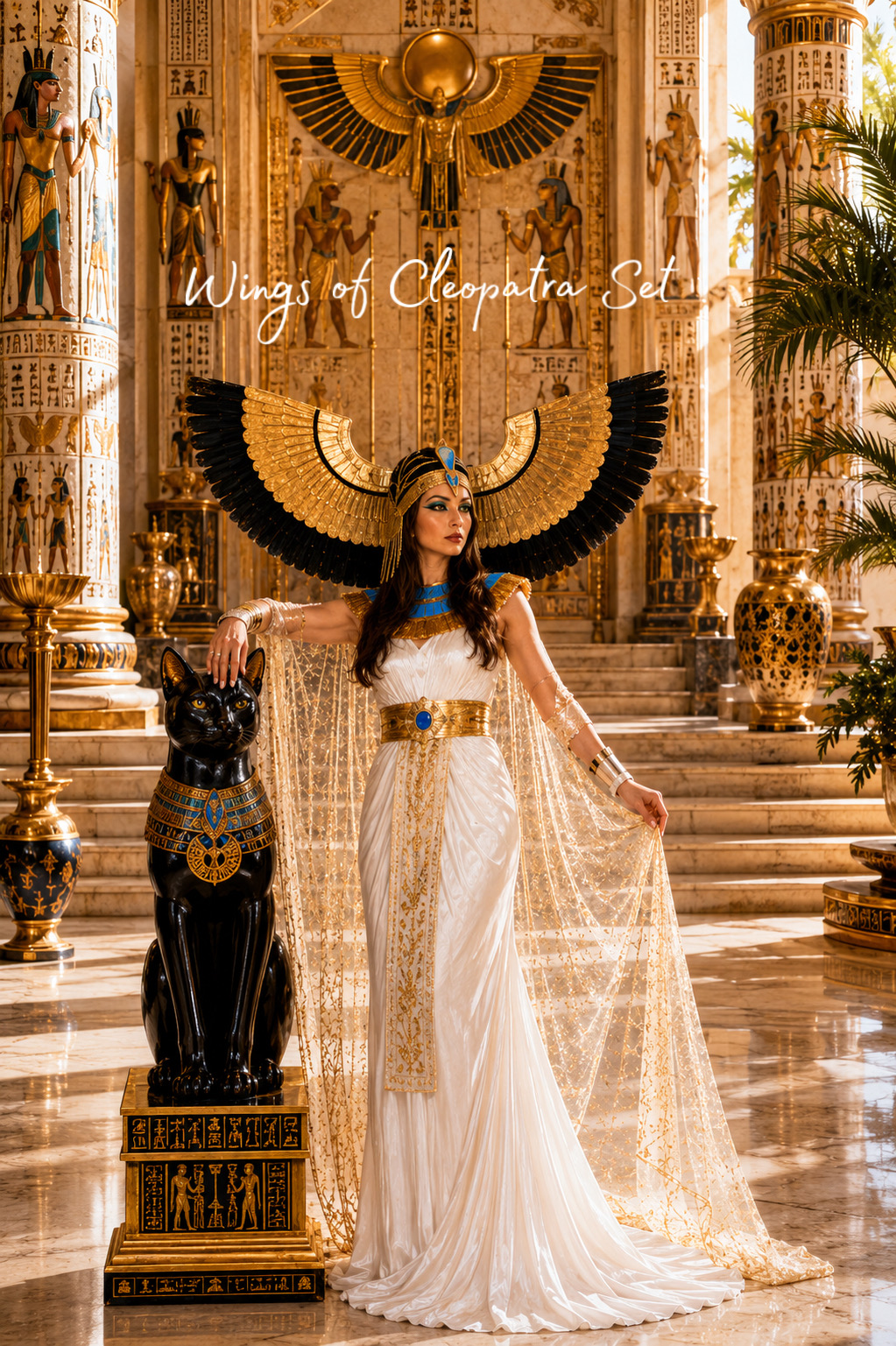Luxury Egyptian inspired wing costume accessory from Brovko Collection Cleopatra Collection