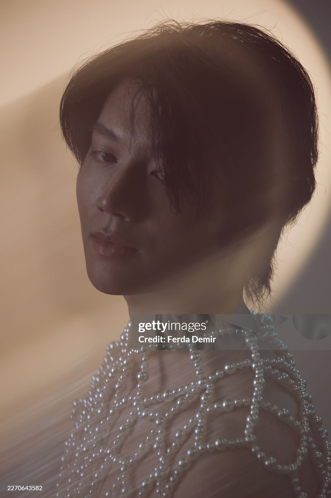 Fashion editorial showcasing handcrafted pearl accessories and couture styling