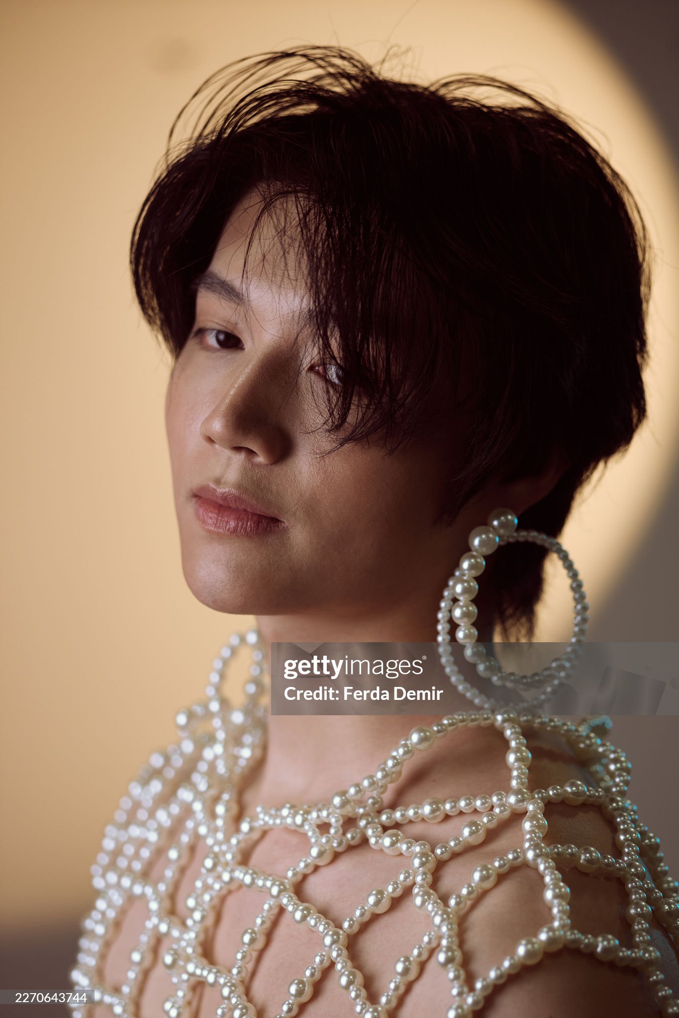 Handcrafted pearl accessories designed by Brovko Collection for editorial fashion shoot